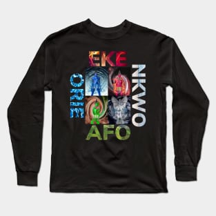 Igbo / African Spirituality : EKE ORIE AFO NKWO by SIRIUS UGO ART Long Sleeve T-Shirt